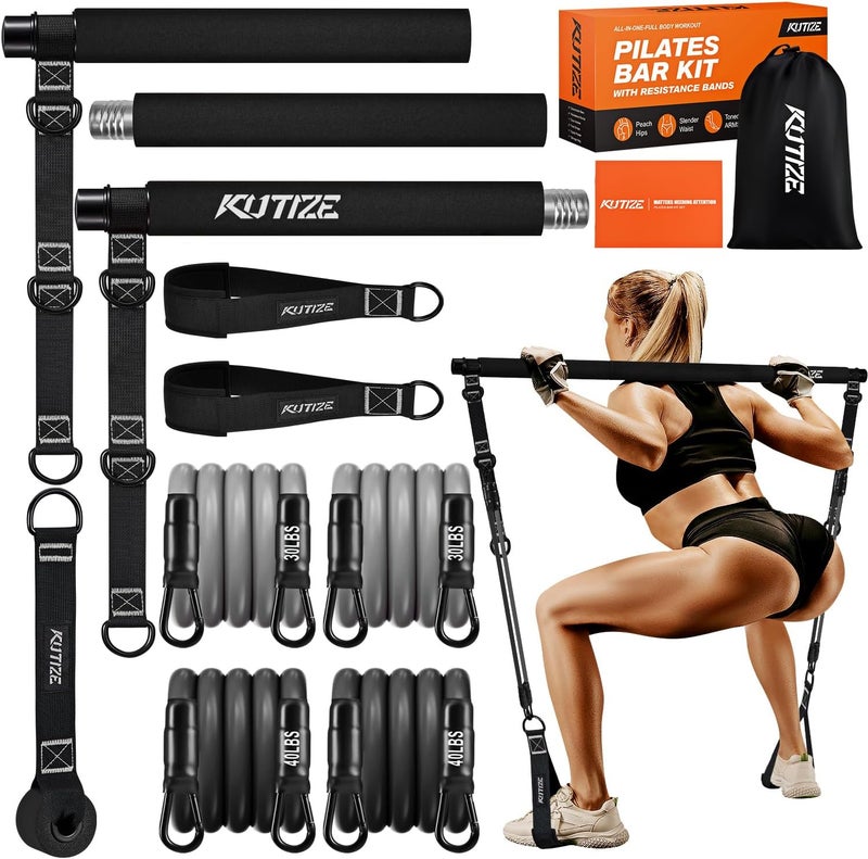 KUTIZE Pilates Bar Kit with Resistance Bands, Pilates Equipment, Multifunctional Pilates Bar for Women & Men, Pilates kit for Hip, Back, Arm, Full-Body Workouts, Home Gym Strength Training Equipment - Image 1